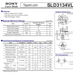 レーザー LD 405nm 20mW SLD3134VL